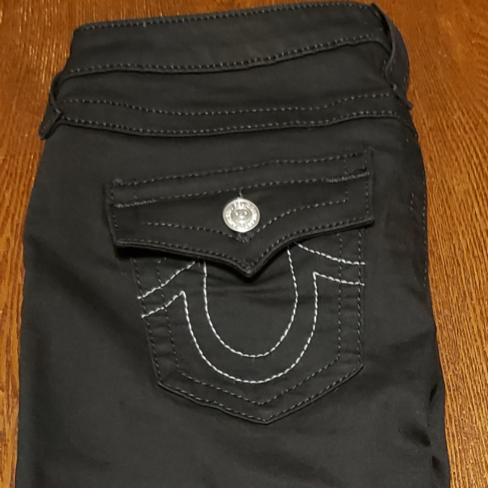 All black True Religion Jeans